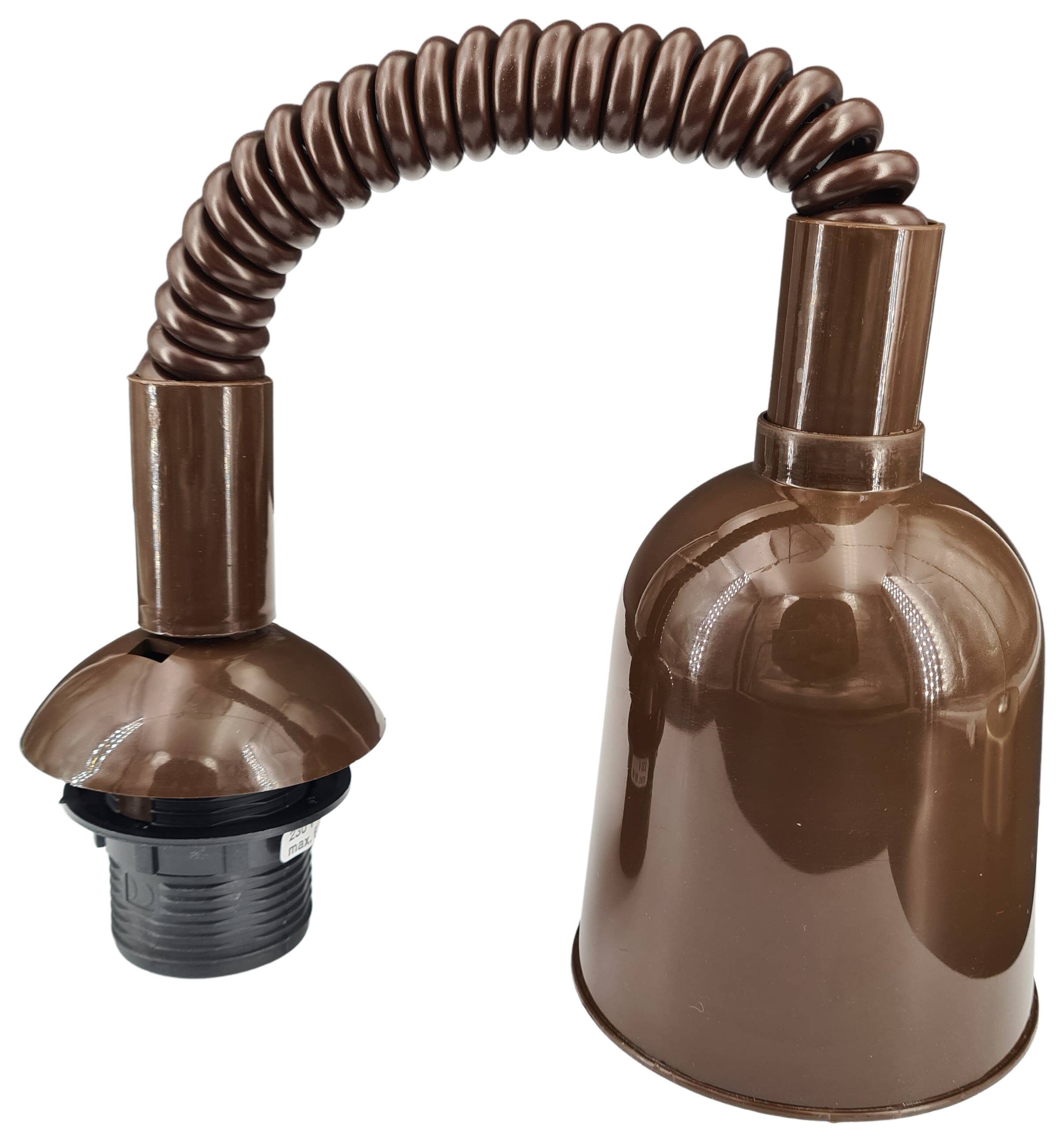 lift 2x0,75 with mounted socket E27 120 cm extendible brown