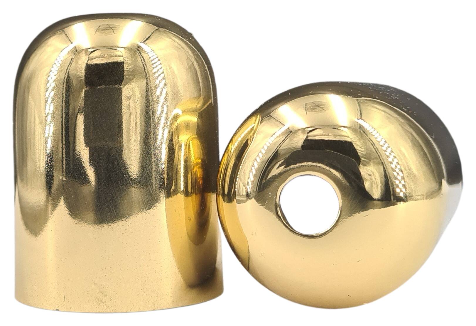 brass cladded socket sleeve 43x57 MH10,5 for socket E27 pol./laq.