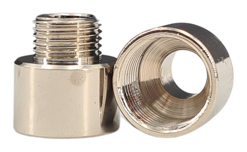 brass reducer nipple 15x16 M10x1 male/M13x1 female (reducer) nickel