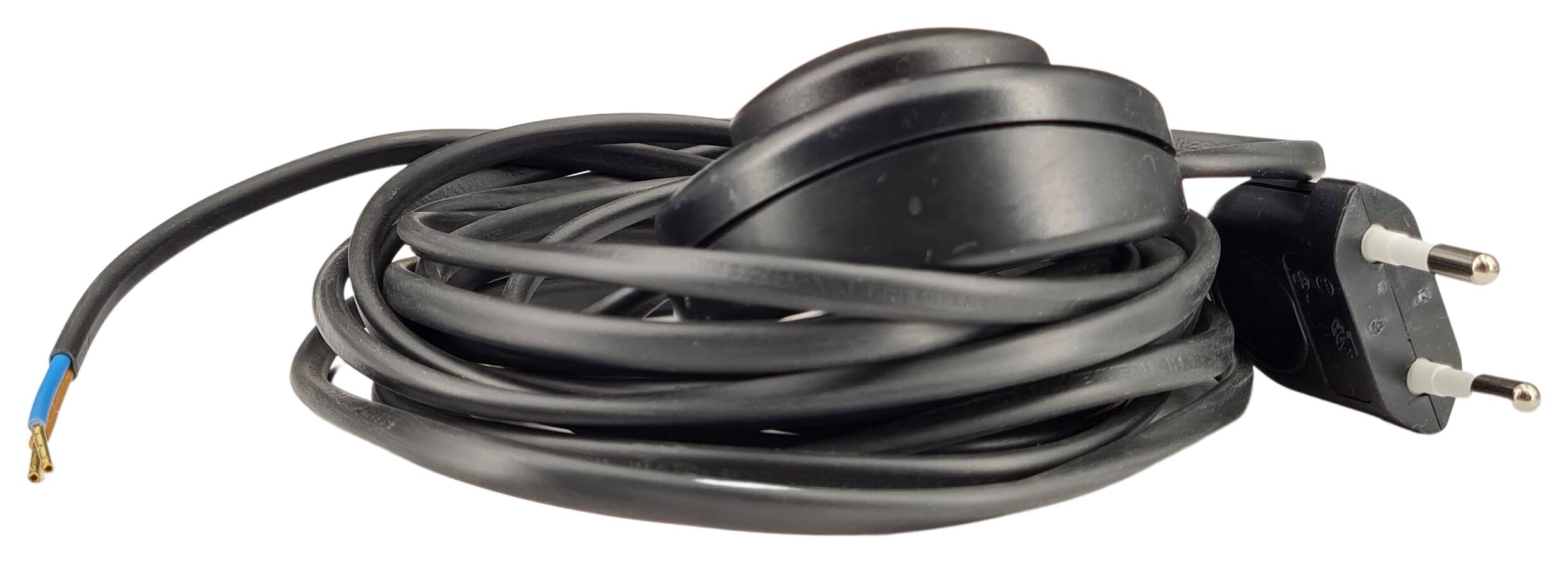 cord-set 2x0,75/4500/2500 flat with Foot switch 350 round and Euro plug black